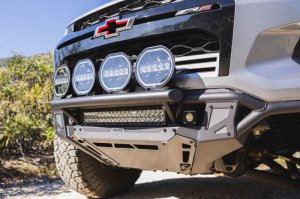 Chevrolet Colorado ZR2 Front Bumper - DV8 Offroad - Tube with Skid Plates - Micro-Texture Black with Gray Accents - `23-`26 Chevrolet Colorado ZR2 Front Bumper - DV8 Offroad - Tube with Skid Plates - Micro-Texture Black with Gray Accents - `23-`26